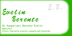 evelin berente business card